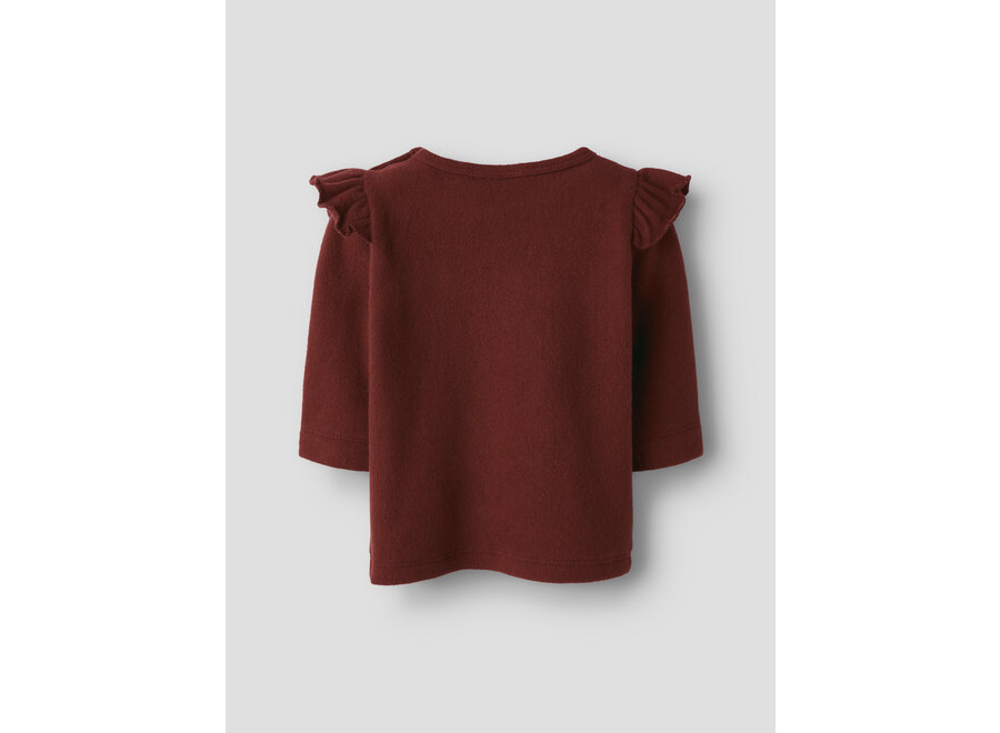 Lil' Atelier Thora Hyk Ls Slim Top Hot Chocolate