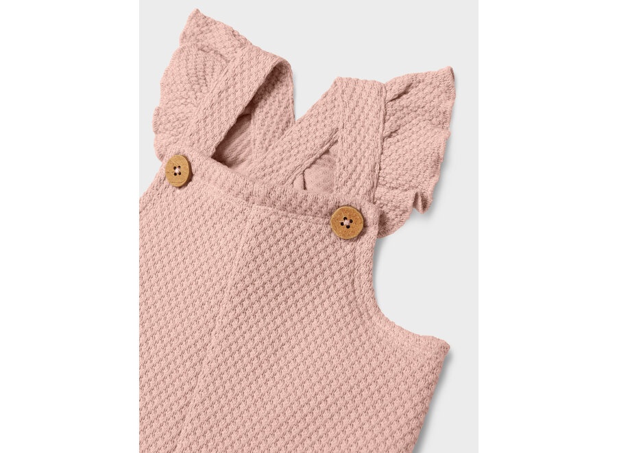 Lil' Atelier Noella Sweat Overall Cameo Rose