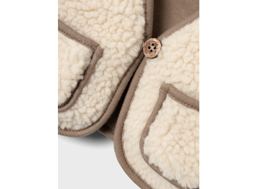 Lil' Atelier Jono Rlx Sherpa Vest Lil Birch