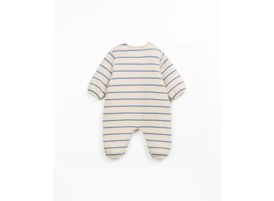 PU Jumpsuit Fleece stripe