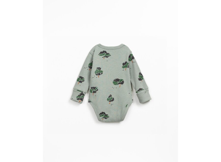 PU Romper Print Tree print