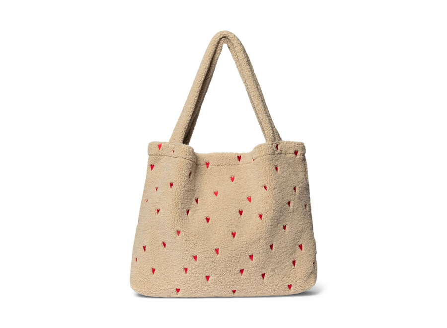 Studio Noos Teddy hearts Mom bag ecru