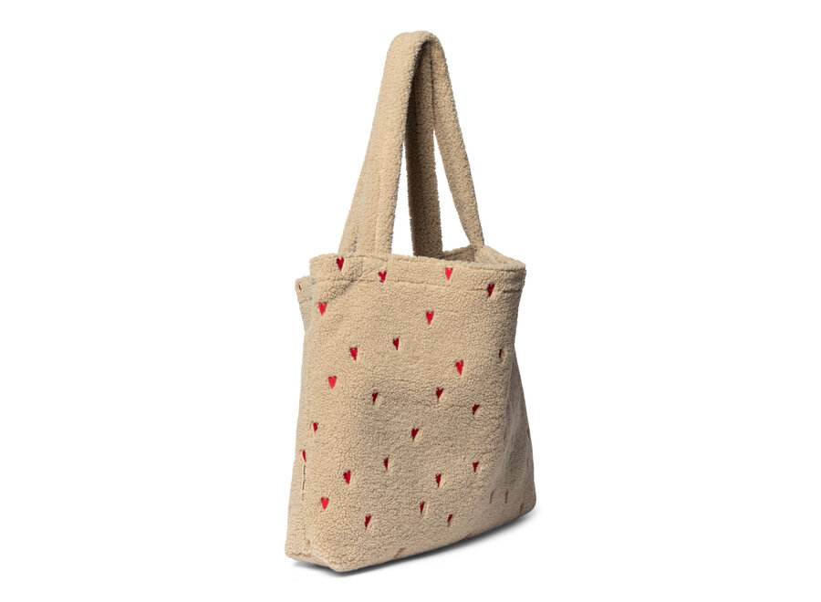 Studio Noos Teddy hearts Mom bag ecru