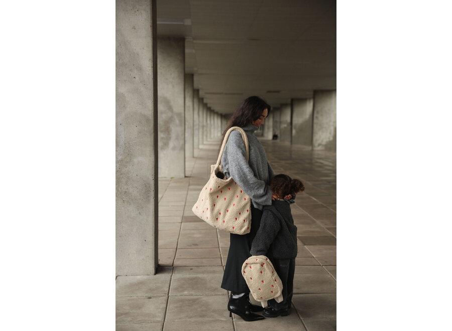 Studio Noos Teddy hearts Mom bag ecru