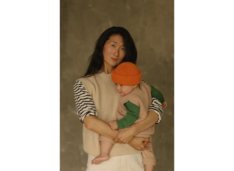 Hvid Harvey vest apricot