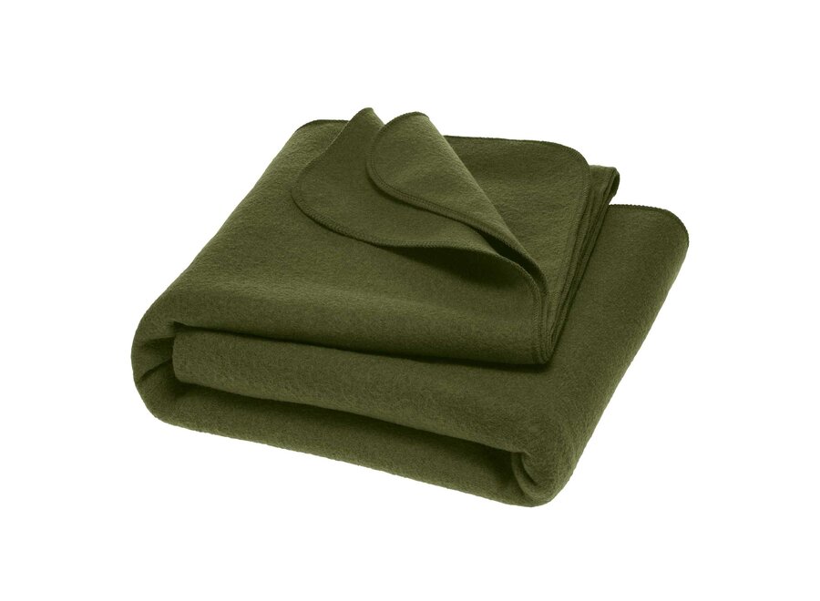 Disana Deken gekookt wol Olive 100 x 135