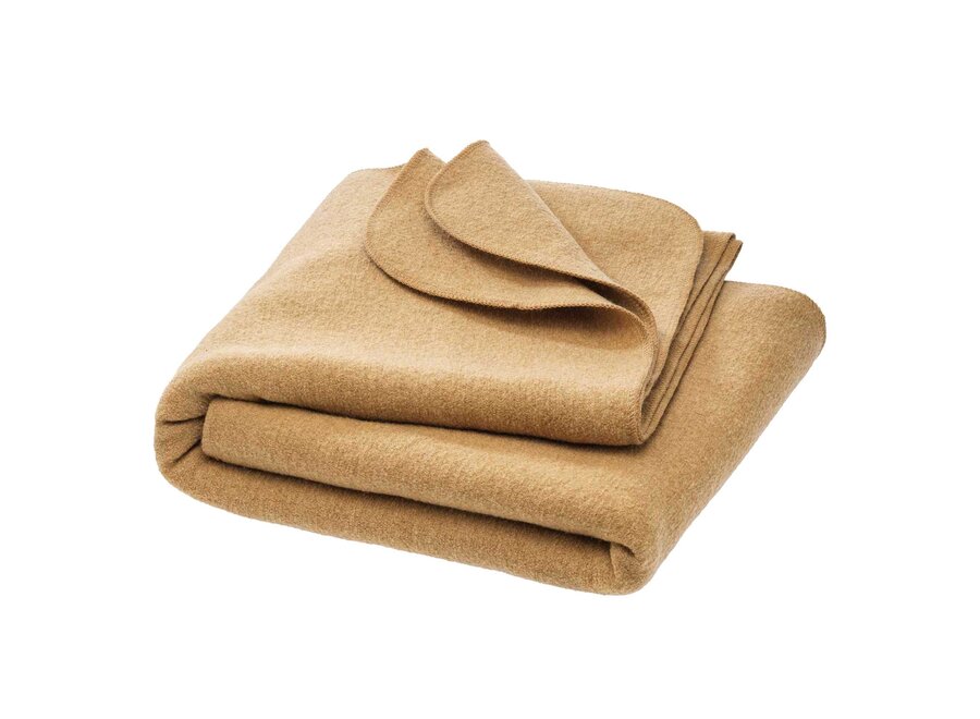 Disana Deken gekookt wol Caramel 100 x 135