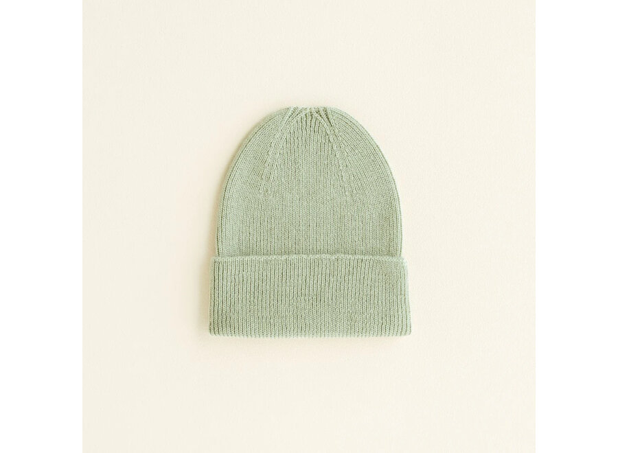 Hvid Fonzie beanie mint 0-6m
