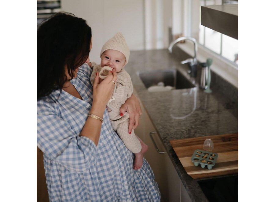 Mushie fresh food feeder tray cambridge blue