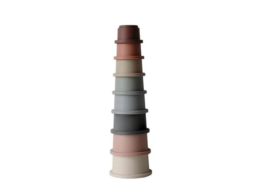 Mushie stacking cups pastel