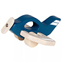 Goki houten vliegtuig azuurblauw