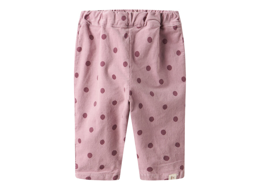 Lil' Atelier Somba Cord Pant Violet Ice Dots