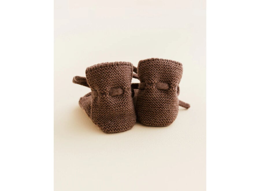 Hvid Slofjes-Merino wol Mocha