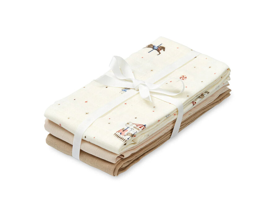 CC Muslin Cloth, 3-pack Carousel