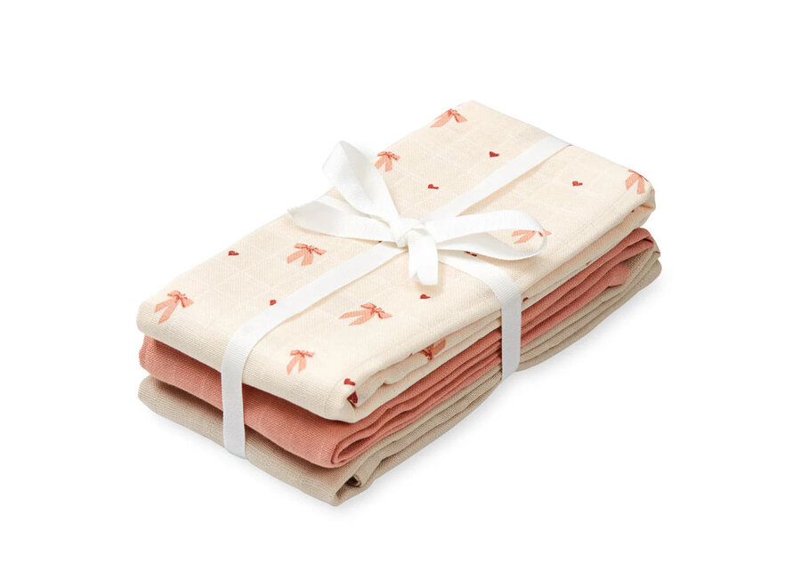 CC Muslin Cloth, 3-pack Bows