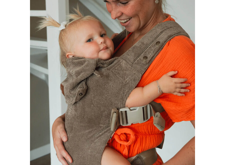 ByKay Draagzak CC ribbed velvet dark oat