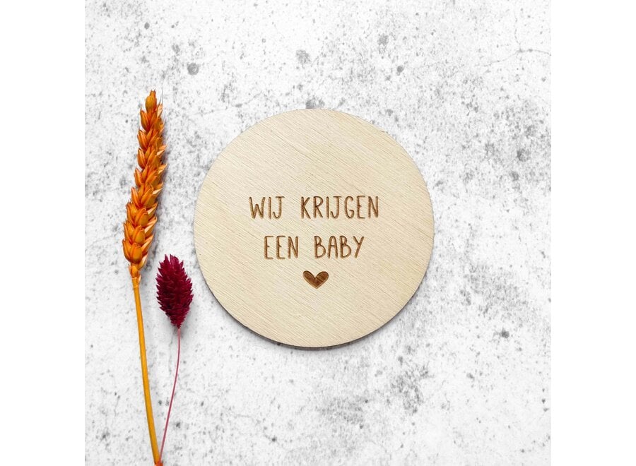 Fien & Feau Houten cirkel - Wij krijgen een baby