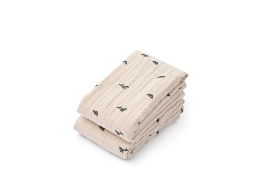 Liewood swaddle 2 p Mini whale / Sandy