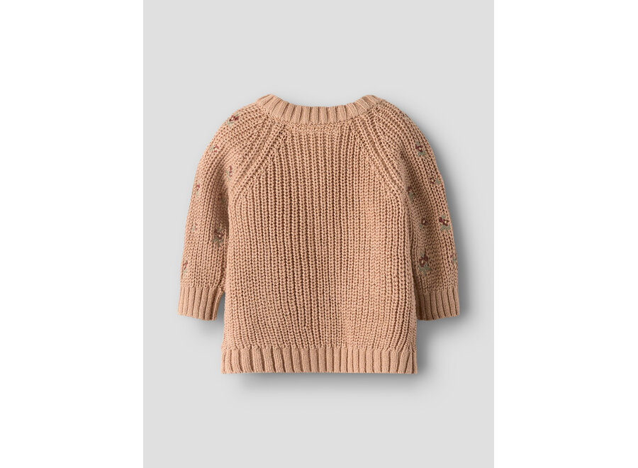 Lil' Atelier Emlen Emb Ao Ls Knit Card Roebuck