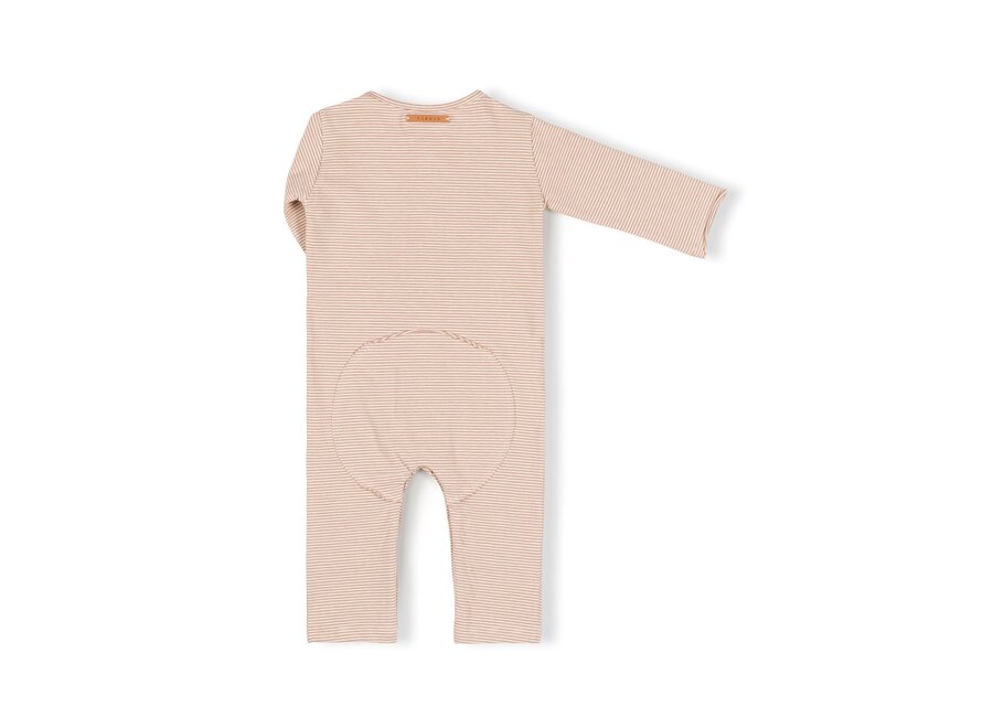 Nixnut Butt onesie Biscuit stripe