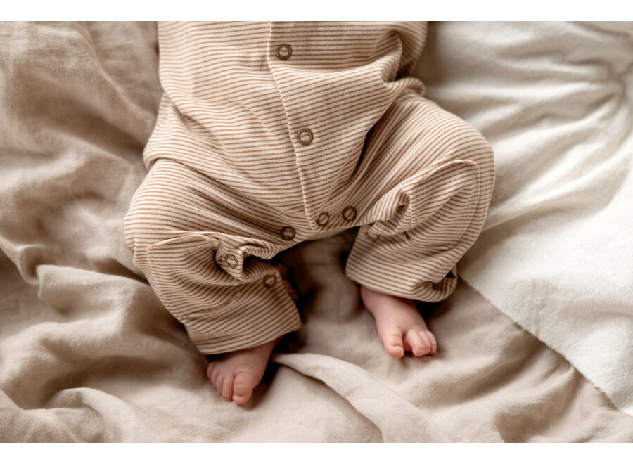 Nixnut Butt onesie Biscuit stripe