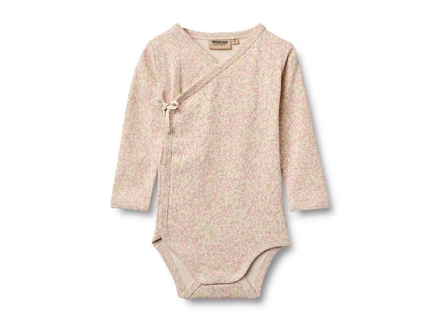 Wheat Wikkel romper Chia Coral Flowers