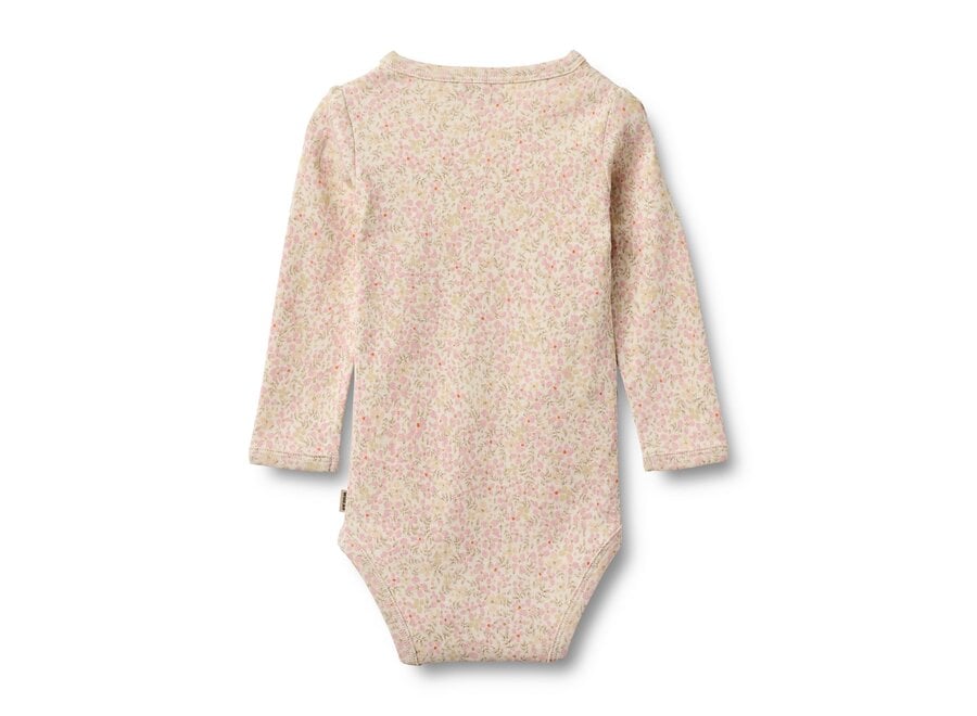 Wheat Wikkel romper Chia Coral Flowers