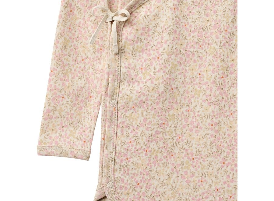 Wheat Wikkel romper Chia Coral Flowers