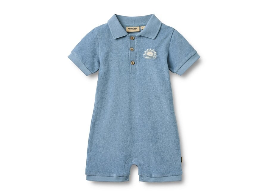 Wheat Playsuit Sully Faded Denim