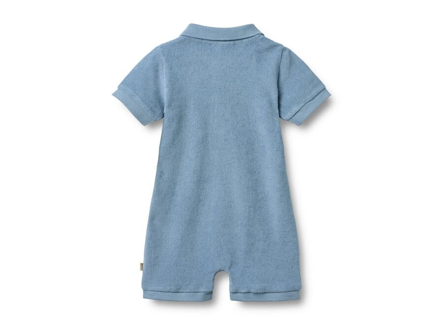 Wheat Playsuit Sully Faded Denim