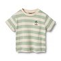 Wheat T-Shirt S/S Liam Mint Stripe