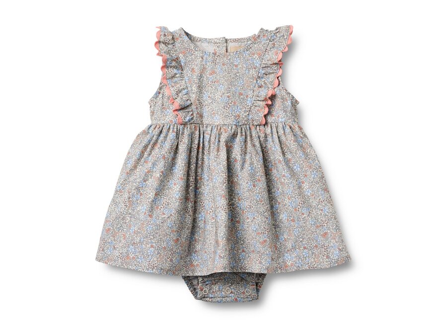 Wheat Dress Sofia Air Blue Flowers