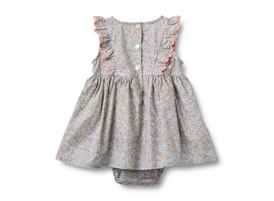 Wheat Dress Sofia Air Blue Flowers