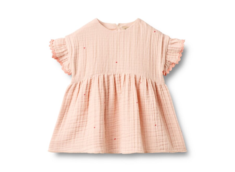 Wheat Dress Thit Powder Hearts