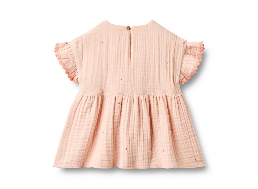 Wheat Dress Thit Powder Hearts