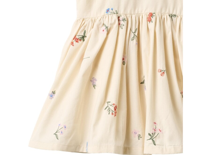 Wheat Pinafore Sienna Ivory Flowers