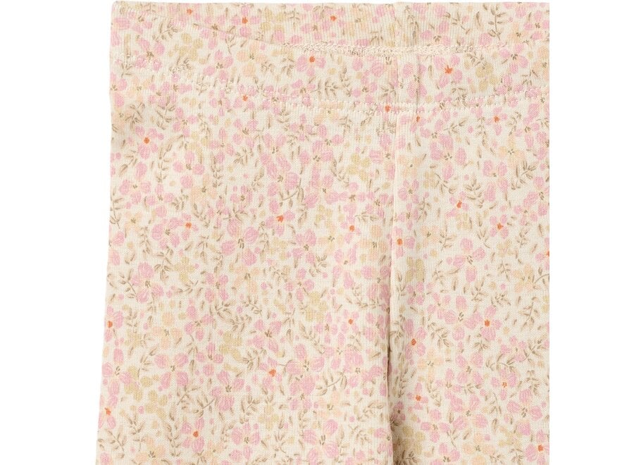 Wheat Jersey Leggings Jules Coral Flowers