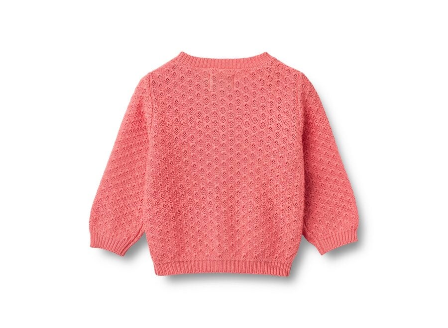 Wheat Knit Cardigan Magnella Coral