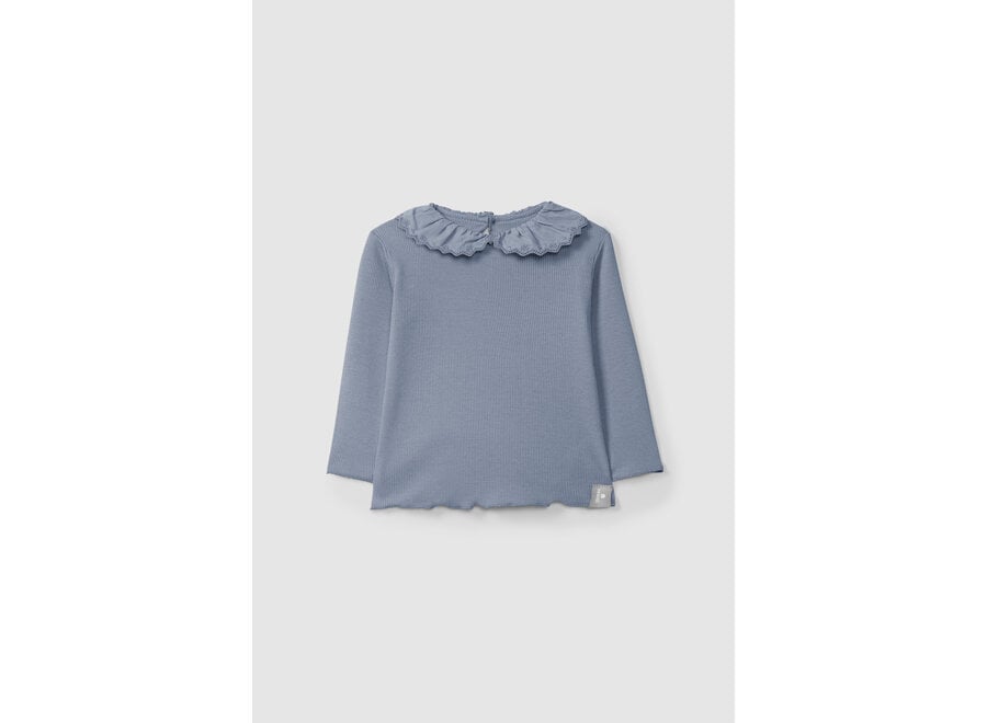 Snug Longsleeve kraag Indigo