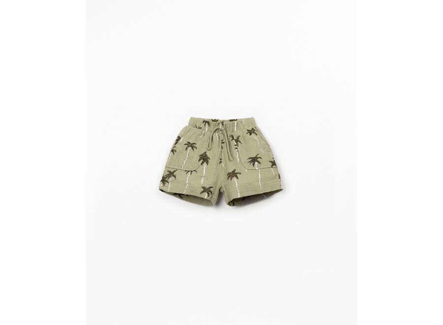 Pu Shorts Woven Texture