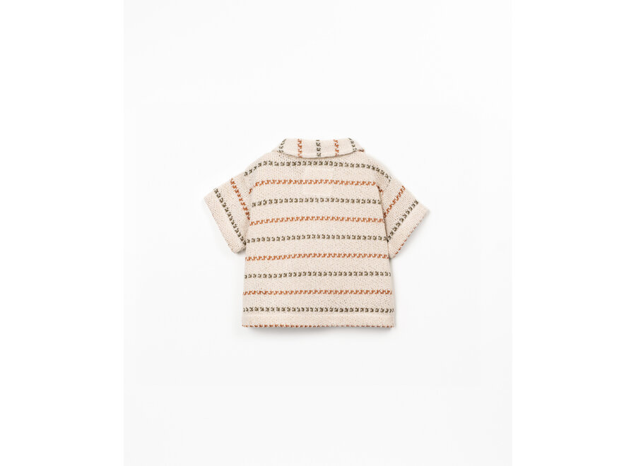 Pu Shirt Striped Sew