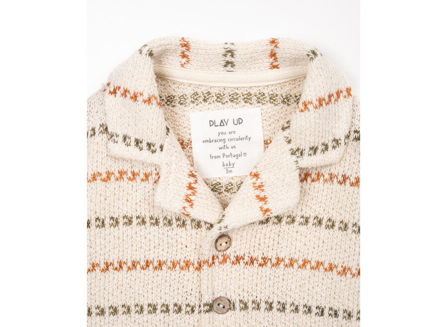 Pu Shirt Striped Sew