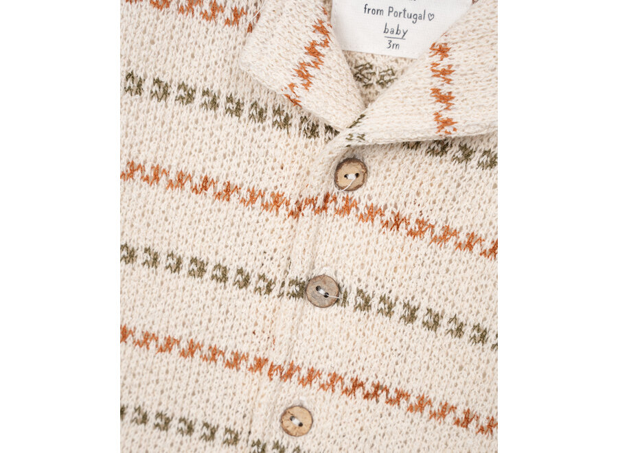 Pu Shirt Striped Sew