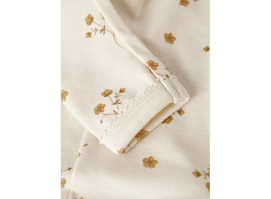 Lil' Atelier Layo Sin Slim Leggings Coconut Milk Flower Yellow