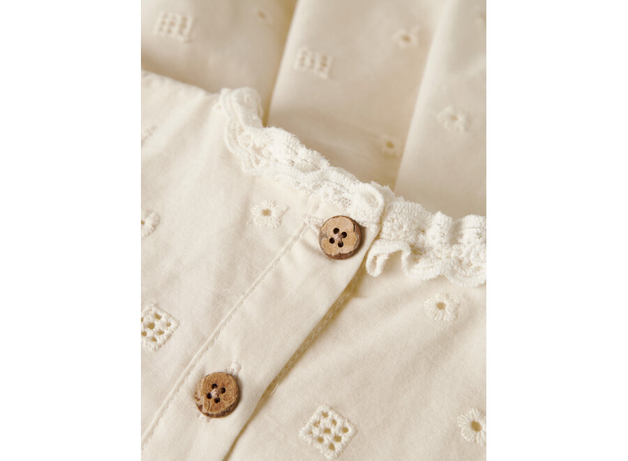 Lil' Atelier Flores Ss Body Dress Coconut Milk