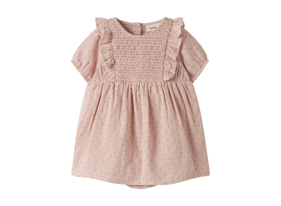 Lil' Atelier Dembe Ss Loose Body Dress Peach Whip