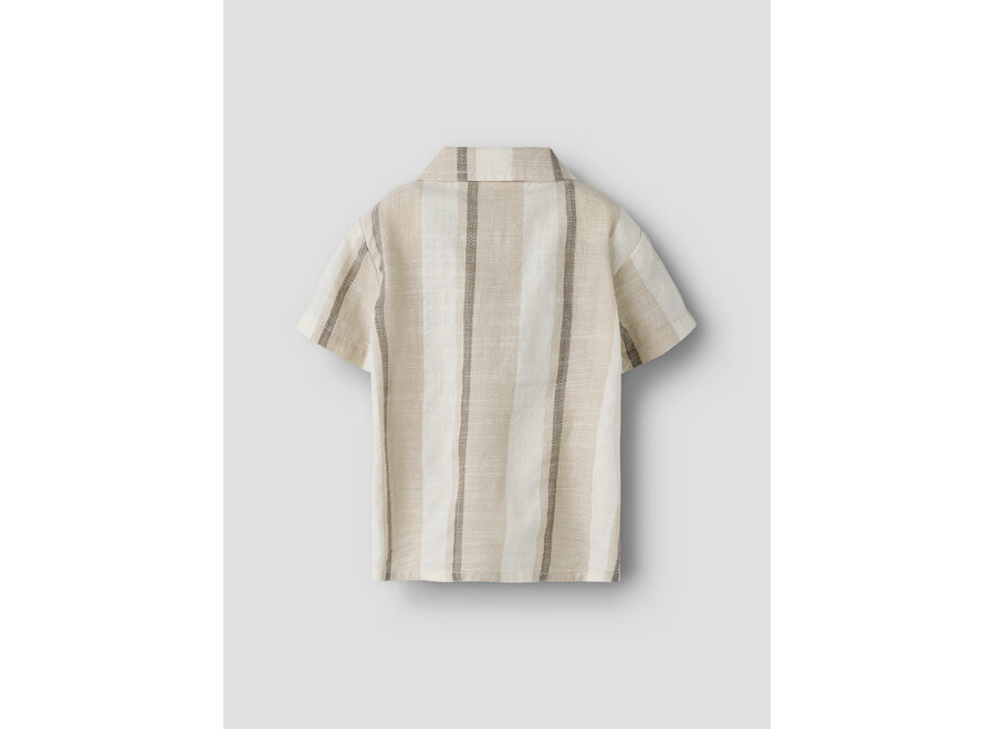 Lil' Atelier Fibert Ss Loose Shirt Coconut Milk