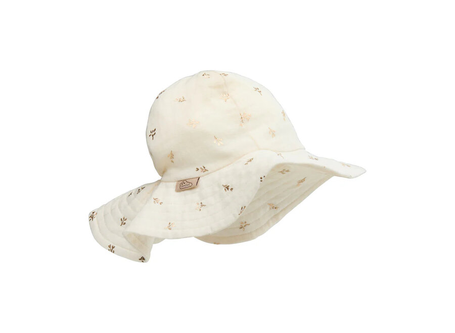 CC Lou sunhat gold flowers