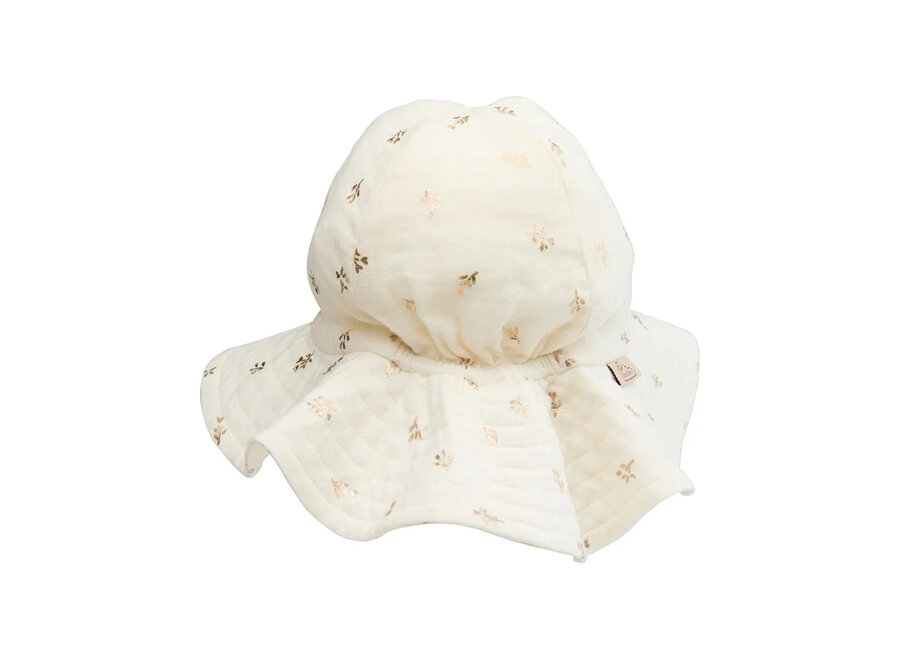 CC Lou sunhat gold flowers
