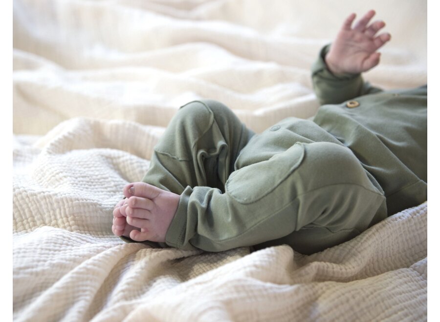 Nixnut Butt onesie Wild Green